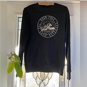 Old Navy Black Graphic Sweatshirt